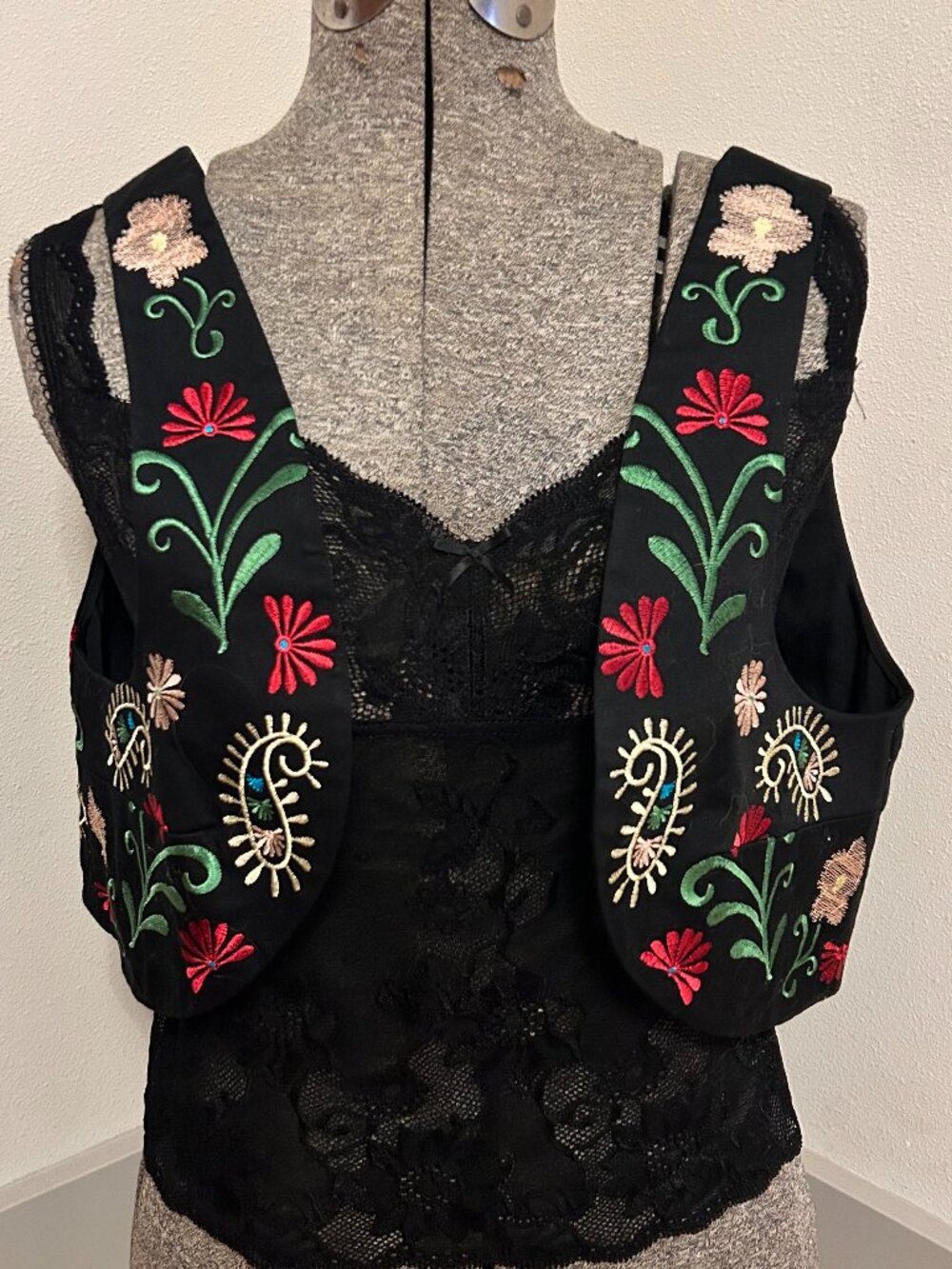 Lane Bryant embroidered vest, size 14
